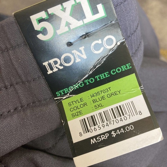 Iron co mens drawstring waist gray chino short size 5XL‎ - Picture 9 of 10